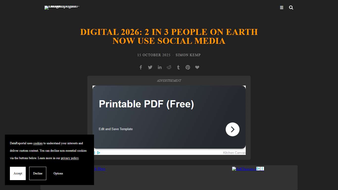 Digital 2026: 2 in 3 people on Earth now use social media — DataReportal – Global Digital Insights