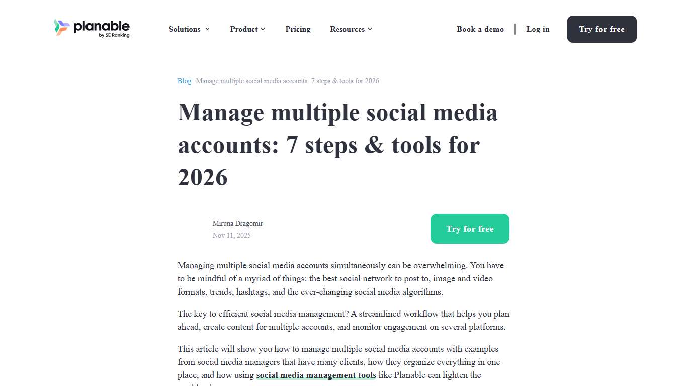 How to manage multiple social media accounts effortlessly in 2026