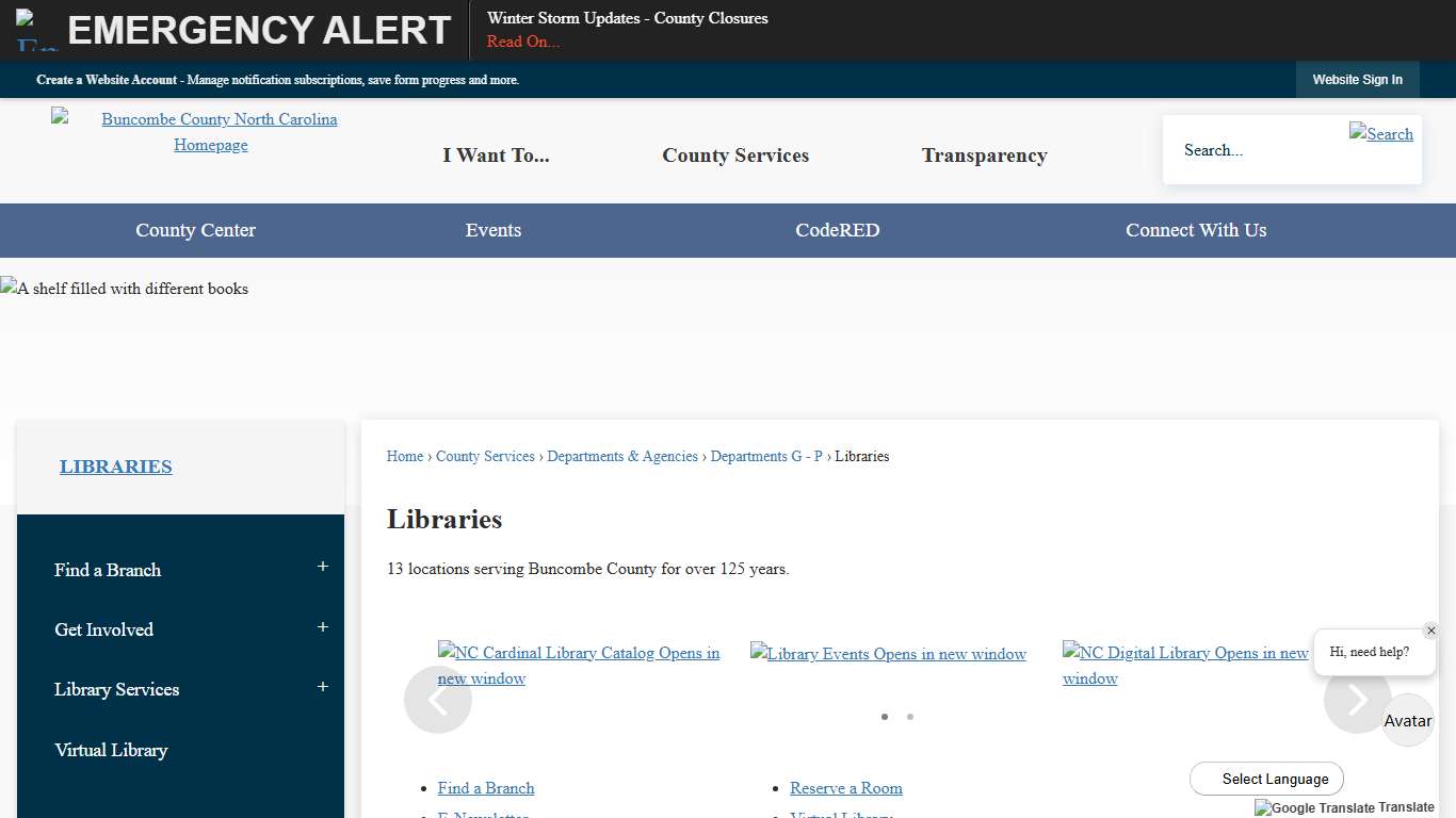 Libraries Buncombe County, NC
